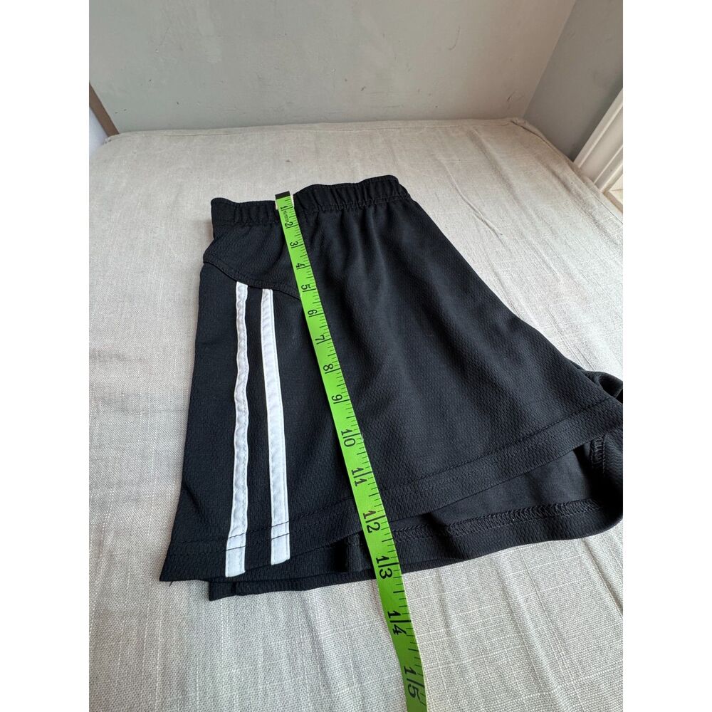 Champion Women's Large Black Athletic Shorts White Stripe 100% Polyester - Picture 4 of 7